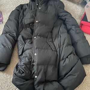 J. Crew Classic Black Puffer Coat